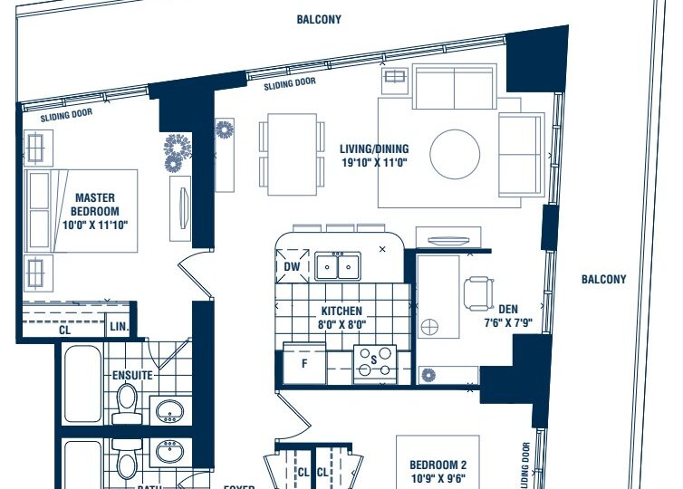 3205 – 2143 Lakeshore Blvd W - Assignment Sale Listing in Toronto by Sam McDadi - Floorplan