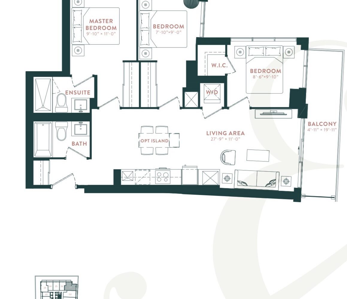 801 - 5 Defries St - Exclusive Listing in Toronto by Sam McDadi - Floorplan